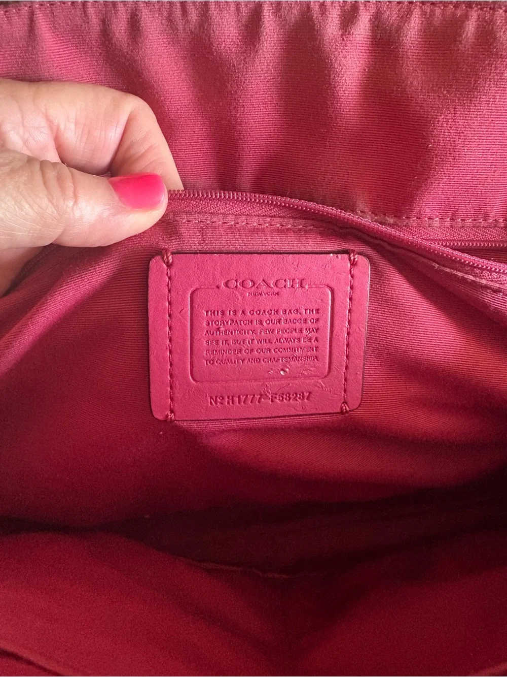 Coach Brown Signature Satchel with Pink Trim